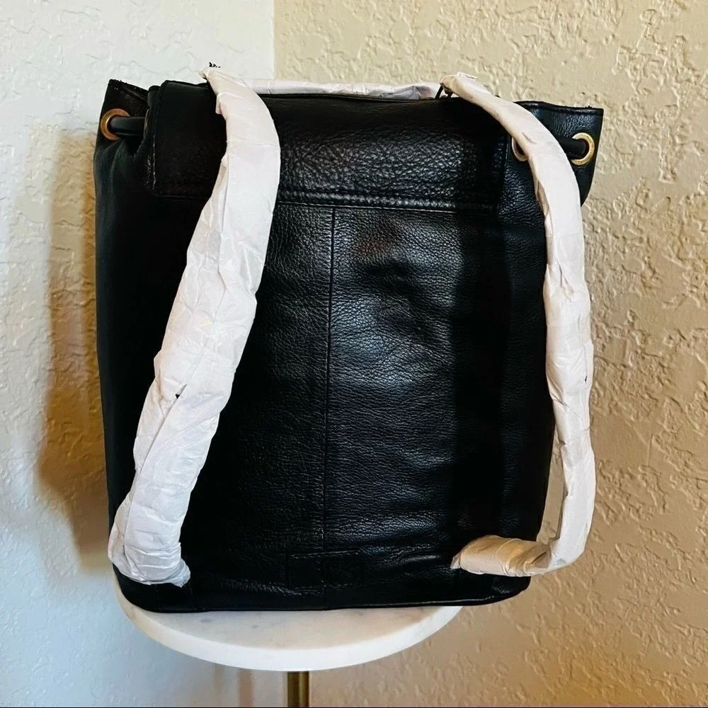 Frye Jade Studded Leather Backpack, ADJUSTABLE Chain/Leather Strap, Black,‎ NWT